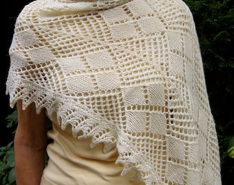 Knit Wrap Pattern: The Hulkstoy Lace Shawl Knitting Pattern