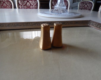 GOLD SALT and PEPPER Shakers