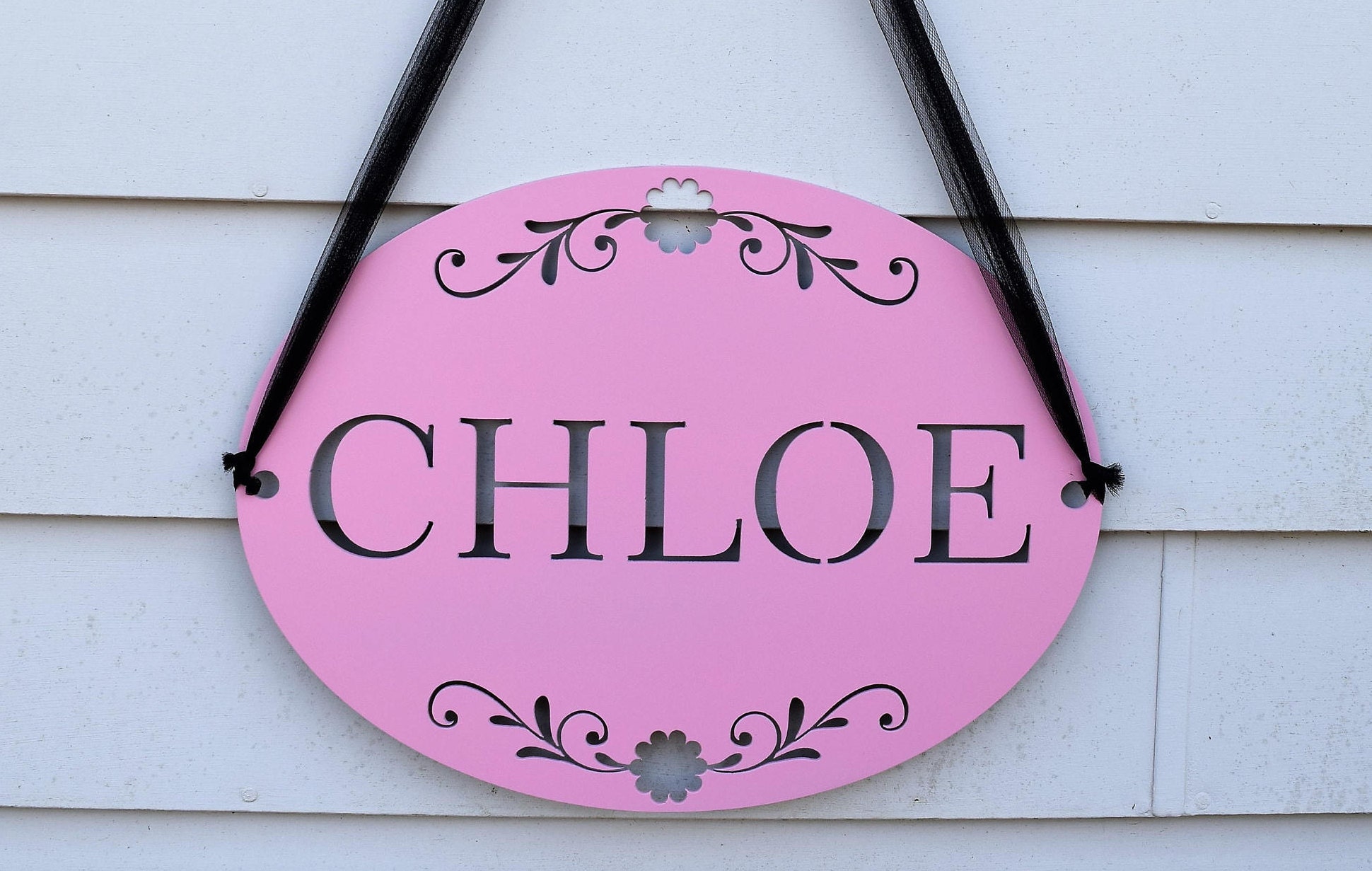 Baby Girl Nursery Name Plaque Metal Personalized Name Wall