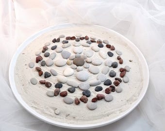 DIY mandala with meditation stones