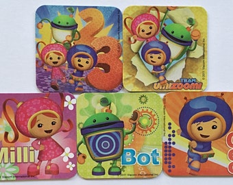 Team Umizoomi Refrigerator Magnets, Birthday Party Favors, 5 Nickelodeon Nick Jr. Fridge Magnet, Milli, Bot & Geo, Party Treat Bag