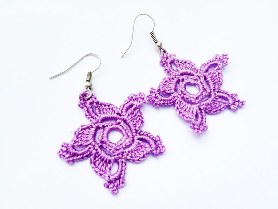 crochet dangle earrings