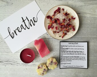 Little Bag Of Bath | Self Care Gift | Bath Gift Set | All Natural | Mental Health Gift | Pamper Gift | Gifts For Women | Thinking Of You