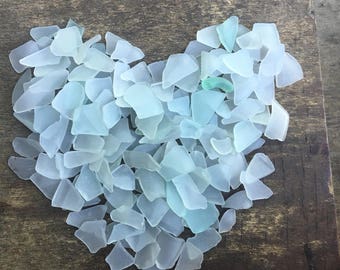 Tiny Sea glass pieces light blue sea glass bulk blue beach glass jewelry making aquarium aqua teal seafoam sea glass small