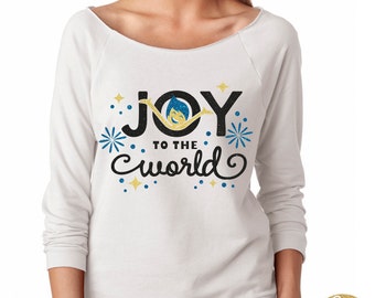 Joy To The World - Inside Out Shirt - Christmas Shirt - Christmas Glitter Shirt
