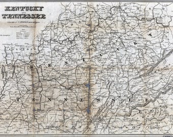Poster, Many Sizes Available; Map Of Kentucky And Tennessee 1862 P1