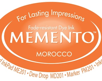 New Memento Full Size Ink Pad - MOROCCO (Deep Orange) - Fade Resistant Dye Ink by Tsukineko