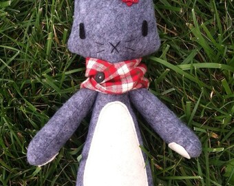 Christmas Rabbit-Poinsettia