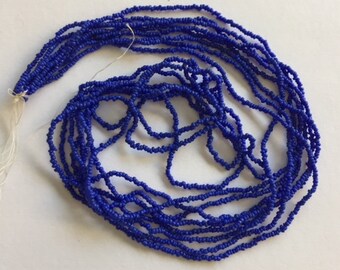 RARE Antique Italian Micro Seed Beads - Navy Blue
