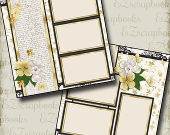 THE WEDDING - Nine - 2 Premade Scrapbook Pages - EZ Layout 665