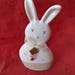 Rabbit porcelain for child's room decor
