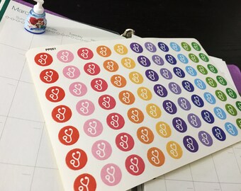 PP051 -- Set of 77pcs little Round Dr Appt. Life Planner Stickers || Perfect 4 Erin Condren, Limelife, Plum Paper, Filofax Planners