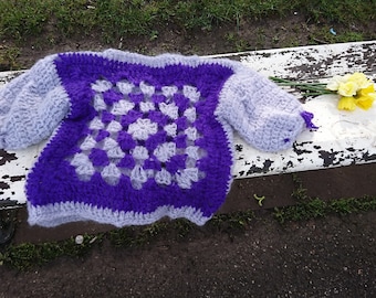 Handmade crochet women's pullover, top, mohair, bohemaian style