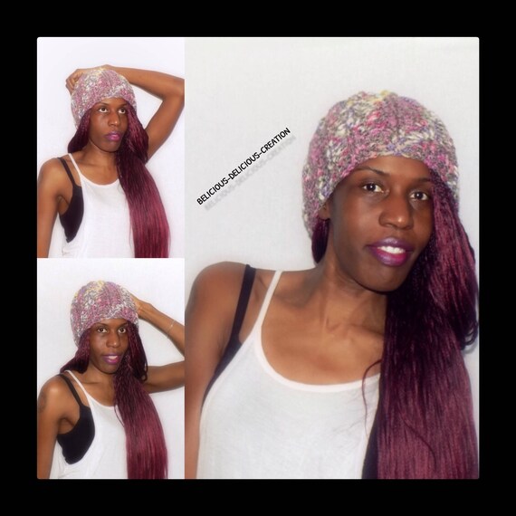 Original unisex Crochet Beanie! COLOURFUL! Wool belicious delicious creation one size