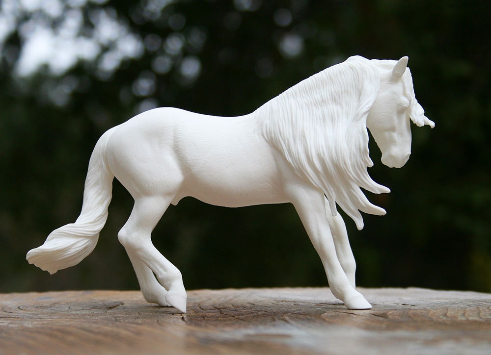 Black Forest stallion UNPAINTED Resin Model Horse Sculpture