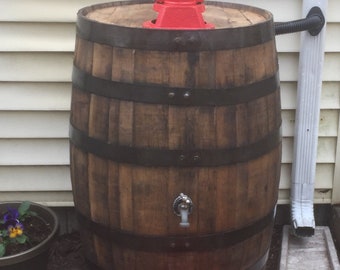 Whiskey Rain Barrel with Pump - Free Delivery and Installation in Eastern MA!