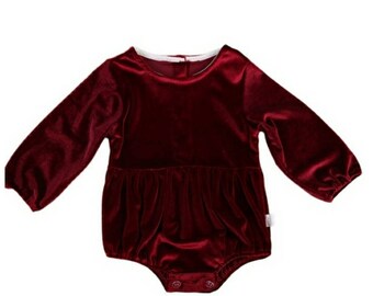 Velvet Romper | Jumpsuit | Onesie | Baby Girl