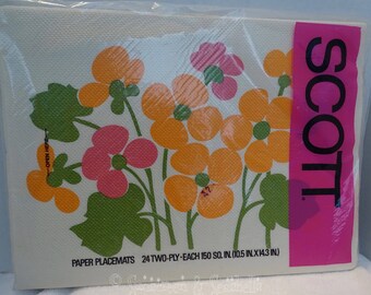 Vintage Scott 70's Paper Placemats (4) styles NIP