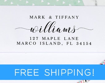 Return Address Stamp - Self Inking Stamp - Address Stamp - Housewarming Gift - Personalized Stamp (D363)