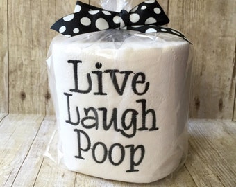 Personalized Embroidered Toilet Paper Gift White Elephant Personalized Embroidered Toilet Paper Gift White Elephant