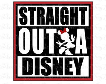 Straight Outta Disney Minnie Bow SVG Design for Silhouette and other craft cutters (.svg/.dxf/.eps/.pdf)