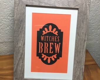 Decorative Halloween Frame "Witches Brew"