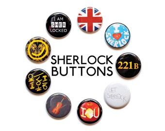 Sherlock Inspired 1" Button Set