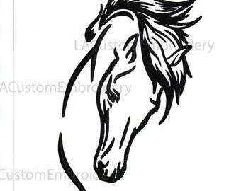 Horse head outline | Etsy