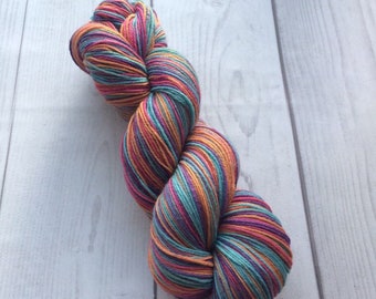 SALE Crazy sock yarn - merino 80%, handdyed yarn 100g