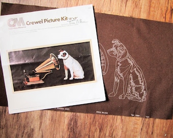 NIPPER Columbia Minerva Crewel Picture Kit 7850 by Erica Wilson