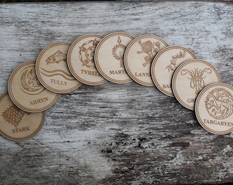 Game of Thrones coasters - set of 9 coasters