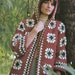 Jacket/Sweater Crochet Pattern-Hooded Jacket Cardigan Crochet Pattern- Instant download, Ladies Hobo Jacket, Granny Square Sweater, PDF