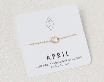 Gold Personalized Birthstone Bracelet | Gold Birthstone Bracelet | Birthstone Jewelry | Birthday Gift | Bridesmaids Gift | Gift for Her