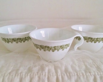 Corelle Spring Blossom Cups Hook Handle // Corelle Crazy Daisy Cups // Corelle by Corning Cups