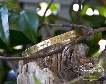 Bracciale inciso, bracciale personalizzato, bracciale dorato, made in Italy, bracciale in ottone naturale, gioielli artigianali, idea regalo