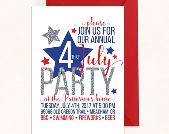4th of july party 4th of july invitation 4th of july party