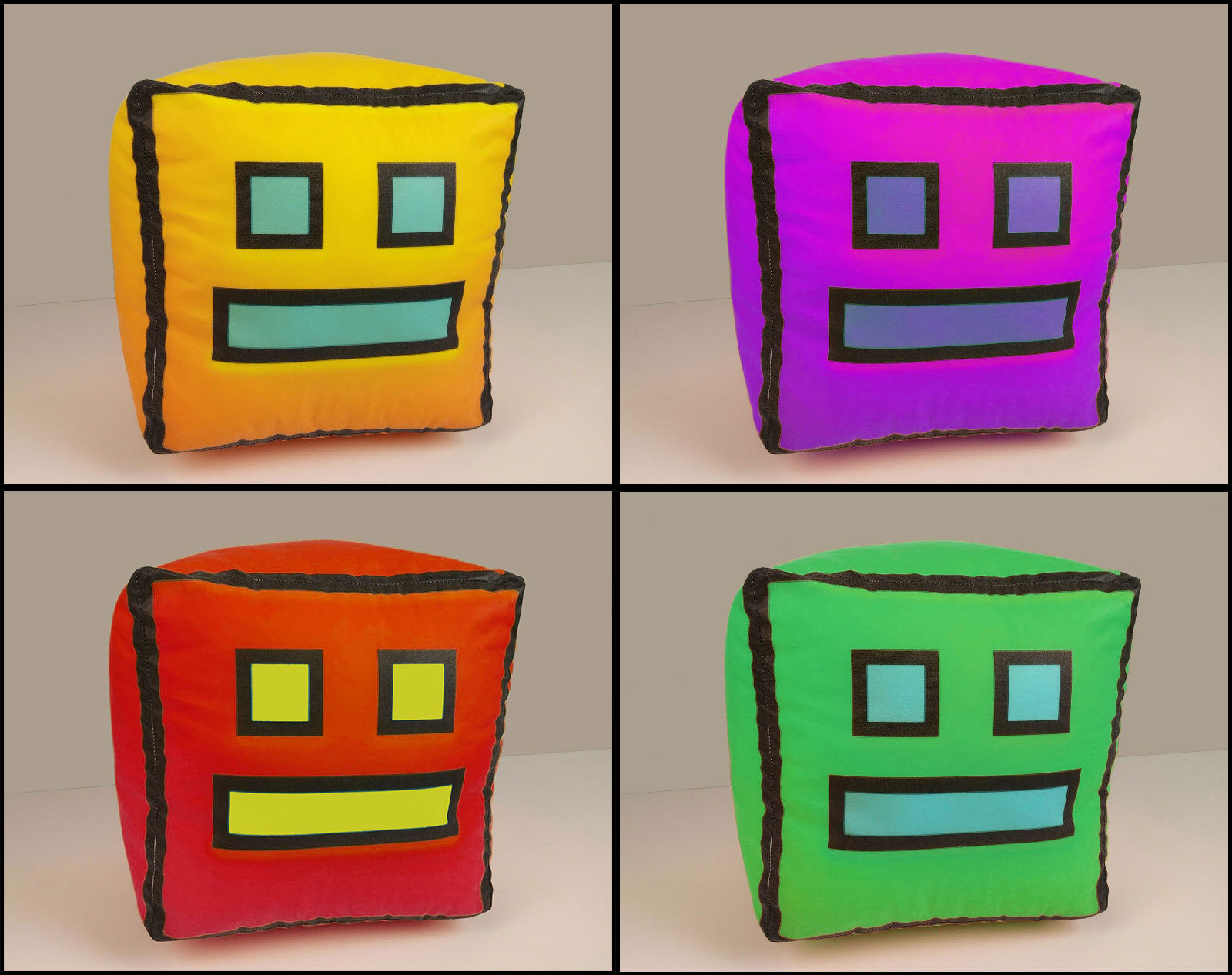 Geometry Dash Icon Plush Toy. Small 4 Version