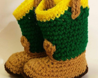 Crocheted Cowboy Boots