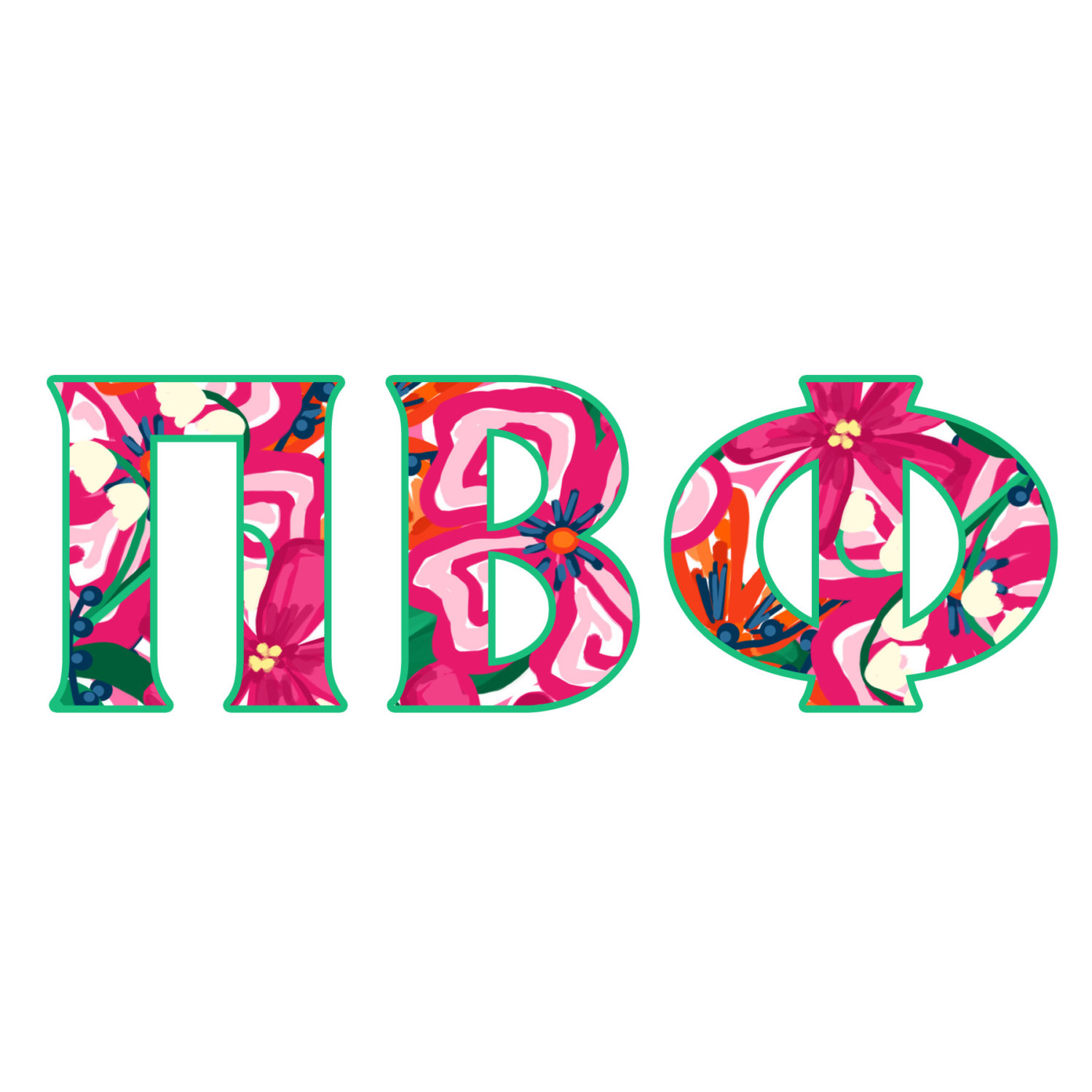 Pi Beta Phi sticker PiPhi tumbler decal PiPhi Sorority cup