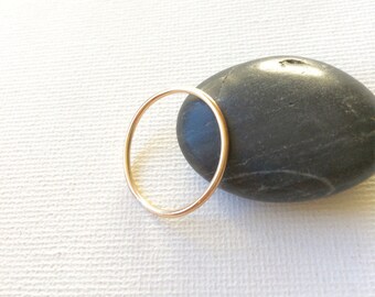 14k Gold Petite Simple Band Ring, Smooth Modern Band Ring, Gold Band Ring, Stacking Ring, Promise Ring, Stackable Ring