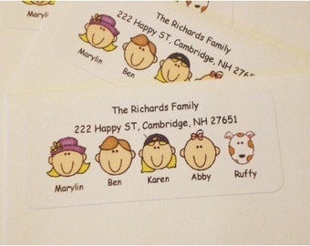 60 Personalized Return Face Address Labels