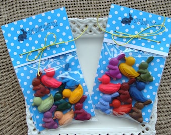 CRAYONS - EASTER Bunny & Ducklings Crayon SET of 9 - Easter Basket Filler
