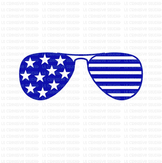 Star Stripes Sunglasses SVG Fourth of July SVG 4th of July