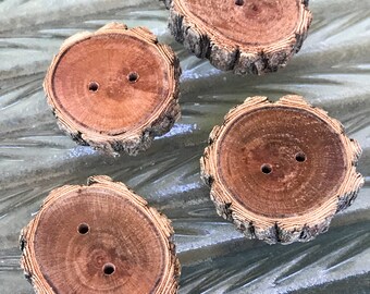 Reclaimed Wood Buttons Rustic Found Natural Tree Branch Recycled Handmade Eco-Friendly Unique OOAK Salvage Organic soft wood Bohemian Hippie