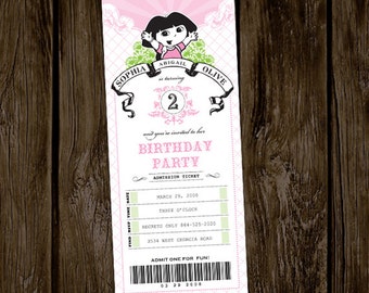 Dora Birthday Party Invitation