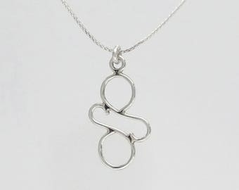 twist necklace , simple necklace, shanti necklace , infinity necklace , simple uniqe necklace , every day necklace , karma necklace