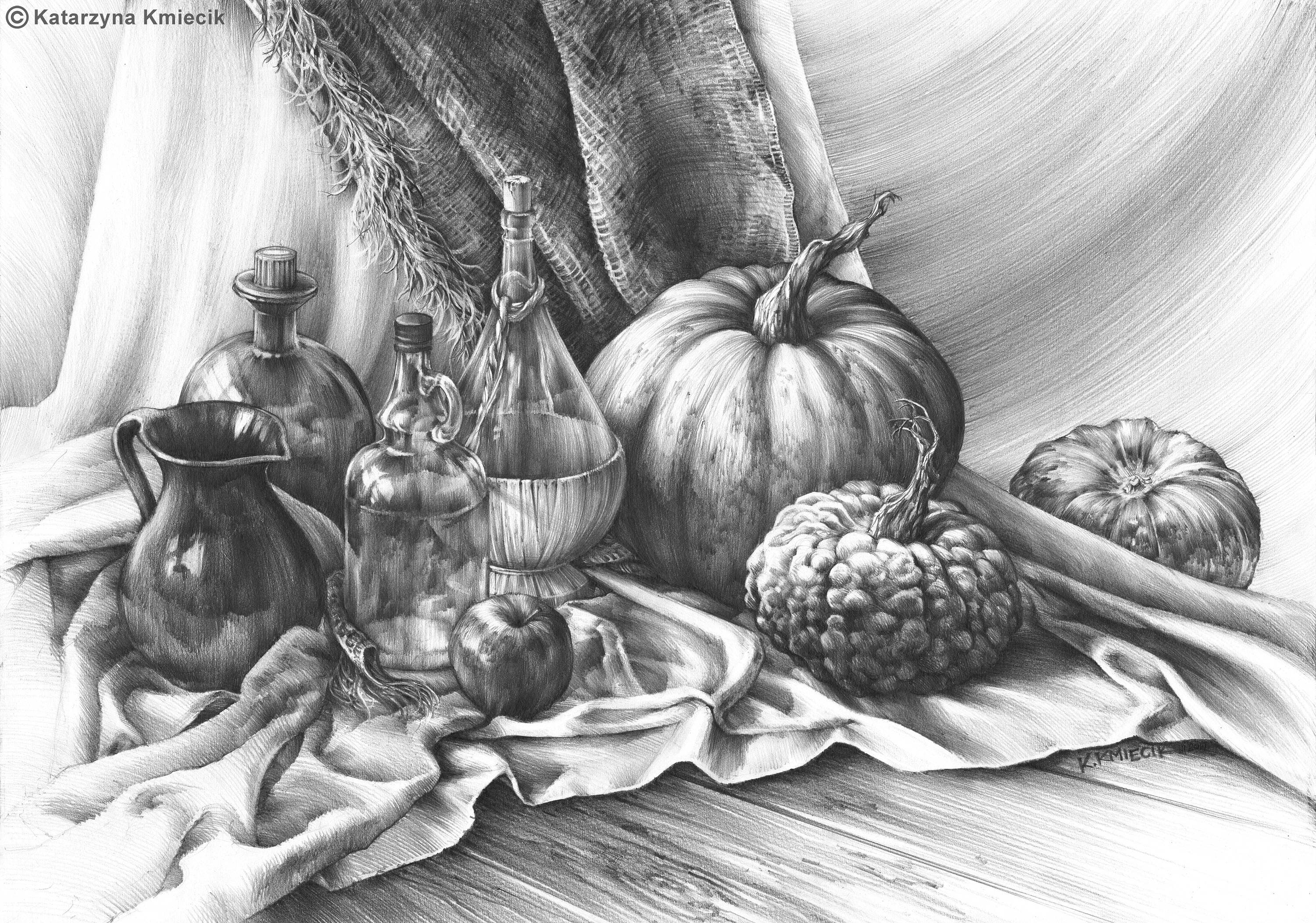 realistic still life drawing original pencil drawing