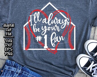 Baseball Mom SVG, dxf, eps, png, Number one fan svg, baseball svg, baseball mom shirt, cut file, Silhouette, Cricut