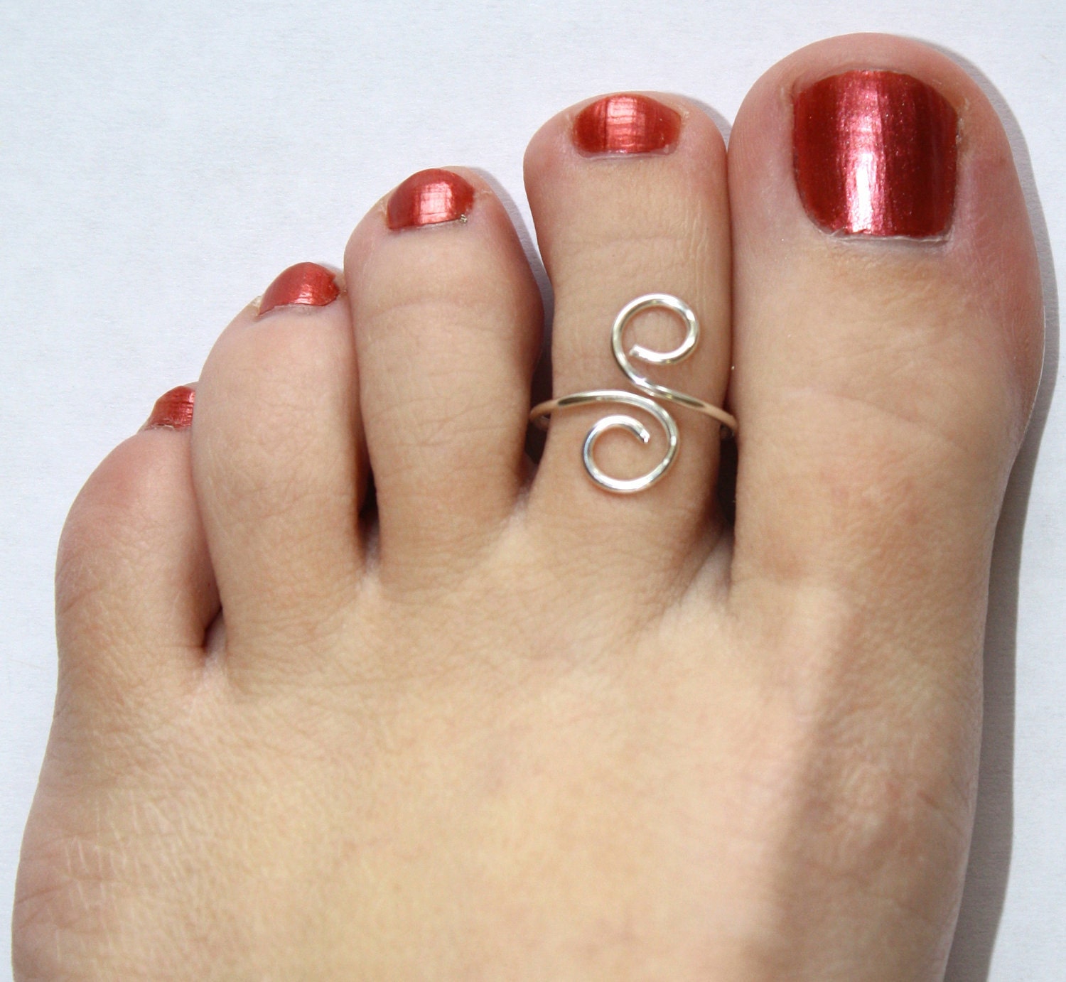 Sterling Silver Wire Wrapped Toe Ring