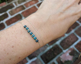 Turquoise bracelet. 14k gold filled turquoise bracelet. Sterling silver turquoise bracelet.
